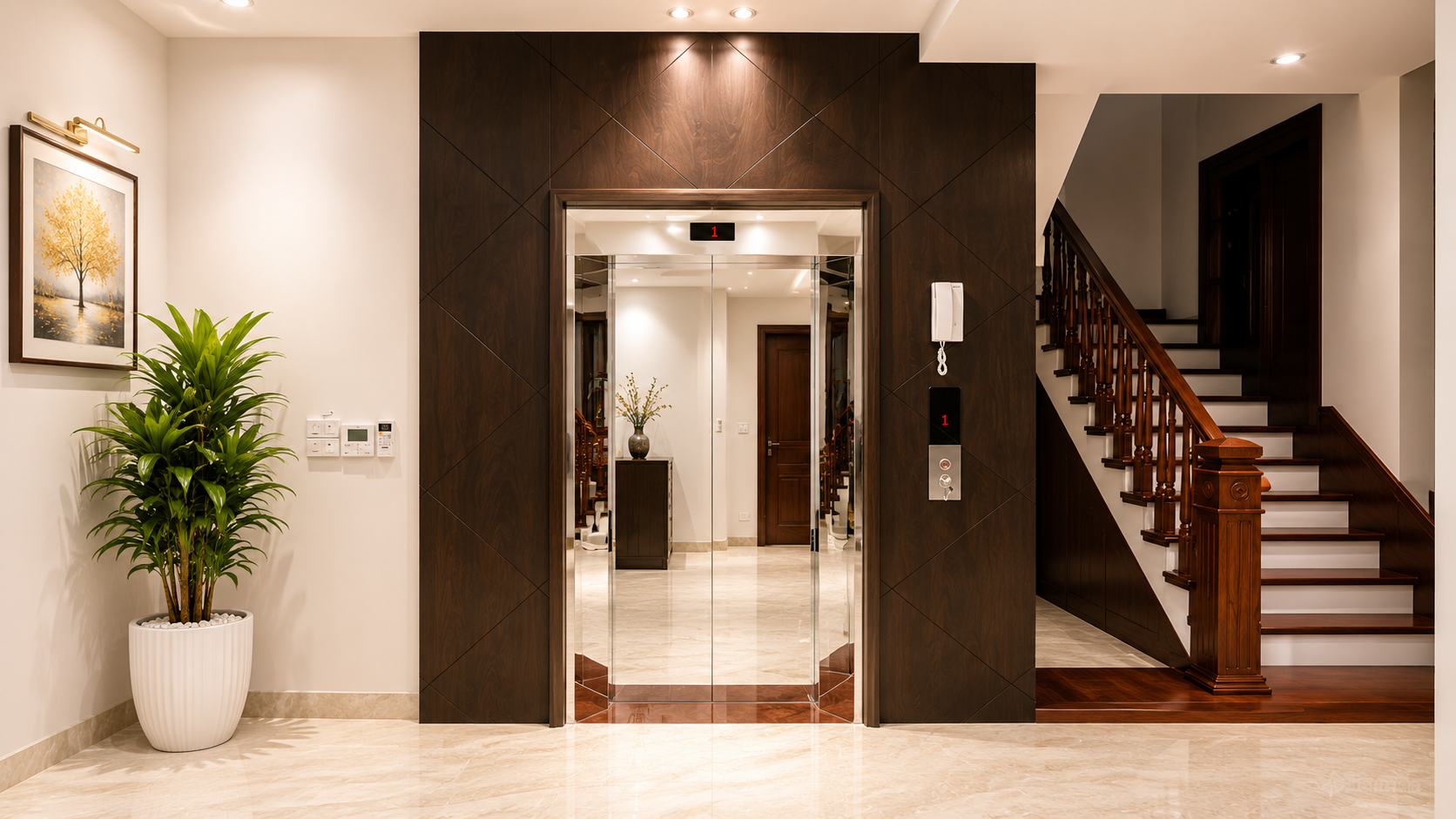 Thang máy gia đình hiện đại